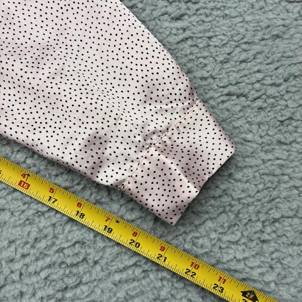 VTG‎ Christian Dior Satin Polka Dot Pajama Set 2pc Women's S Pink USA Lingerie - Picture 8 of 15